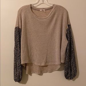 Sheer long sleeve sweater